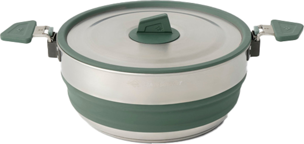 Sea To Summit Detour Stainless Steel Collapsible Pot 3 L Laurel Wreath Green