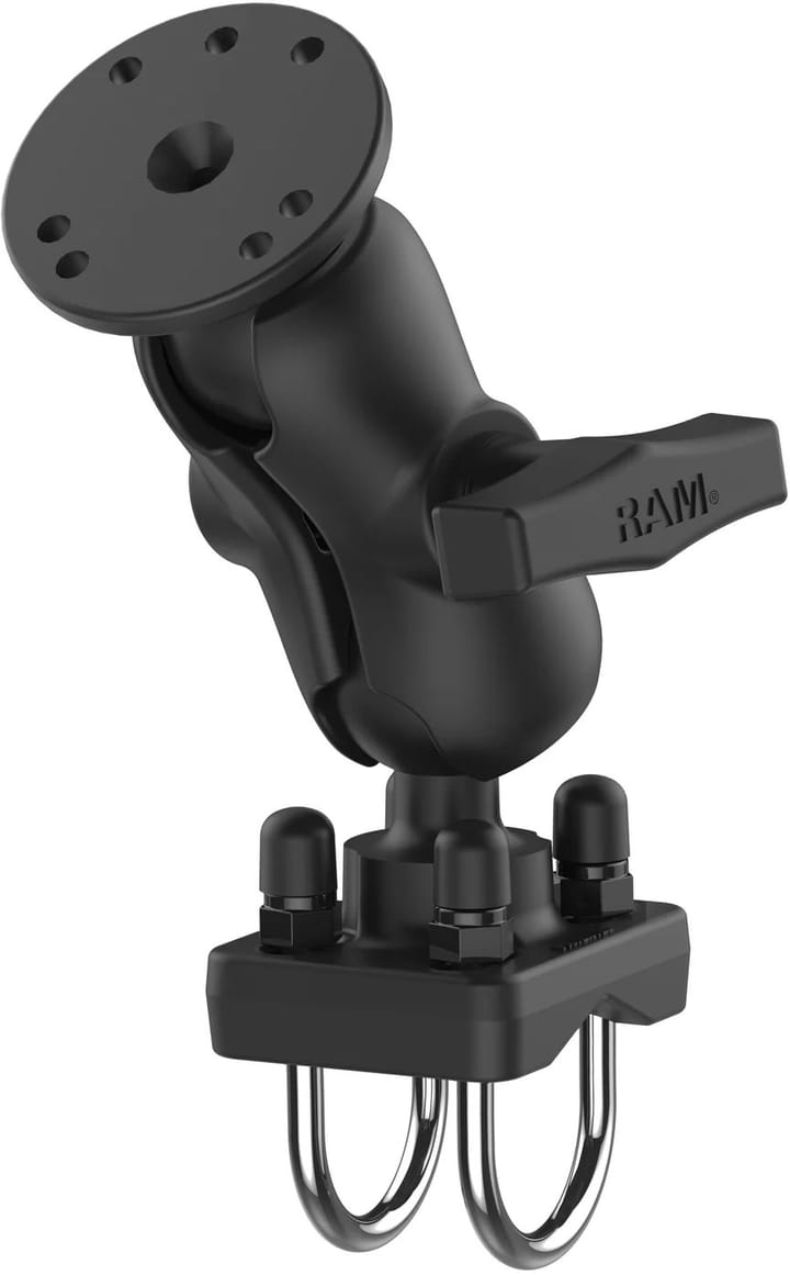 RAM Mounts Ram Double U-Bolt Rail Mount Small Rails Ram Rørfeste Med Kort Arm RAM Mounts