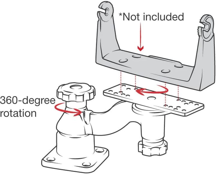 RAM Mounts Ram Horizontal 6" Swing Arm Mount Holder For Ekkolodd Og Kartplotter RAM Mounts