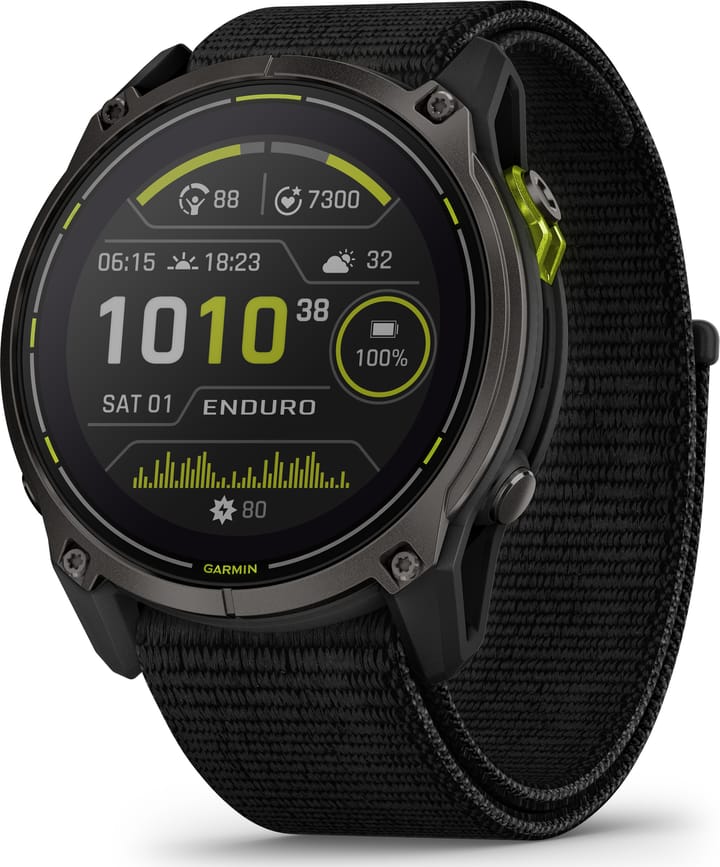 Garmin Enduro 3 Carbon Grey DLC Titanium/Black UltraFit Nylon Strap Garmin