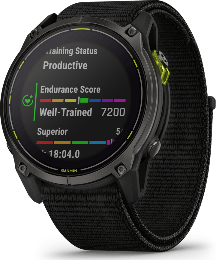 Garmin Enduro 3 Carbon Grey DLC Titanium/Black UltraFit Nylon Strap Garmin