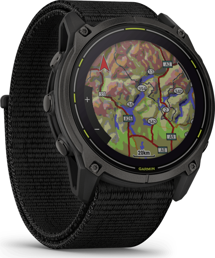 Garmin Enduro 3 Carbon Grey DLC Titanium/Black UltraFit Nylon Strap Garmin