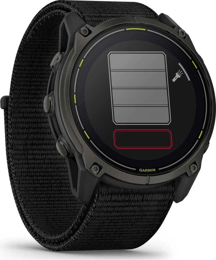 Garmin Enduro 3 Carbon Grey DLC Titanium/Black UltraFit Nylon Strap Garmin