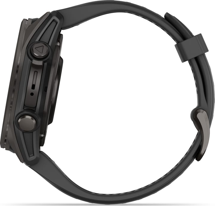 Garmin Fenix 8 Amoled 43mm, Sapphire Carbon Gray DLC Titanium - Black/Pebble Grey Silicone Strap Garmin