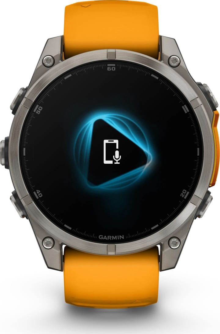 Garmin Fenix 8 Amoled 47mm, Sapphire Titanium - Spark Orange/Graphite Silicone Strap Garmin