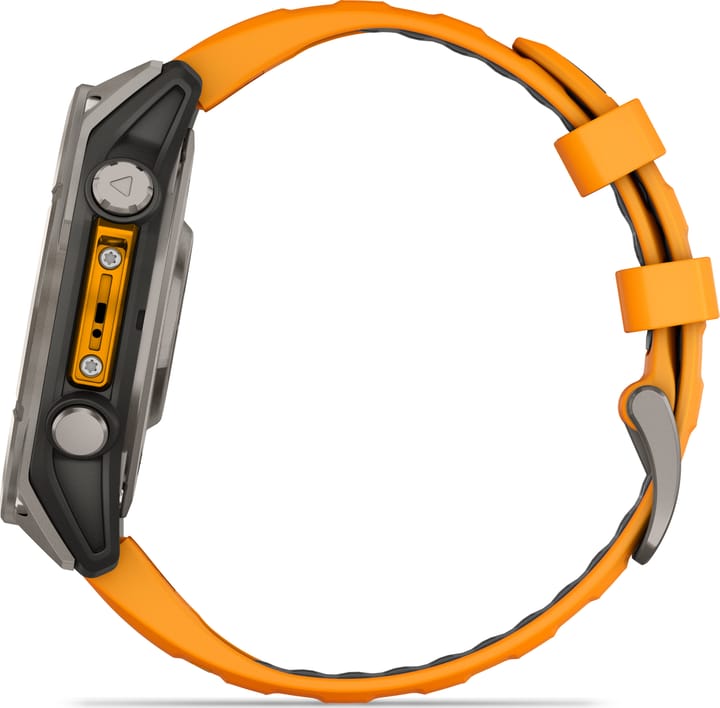 Garmin Fenix 8 Amoled 47mm, Sapphire Titanium - Spark Orange/Graphite Silicone Strap Garmin