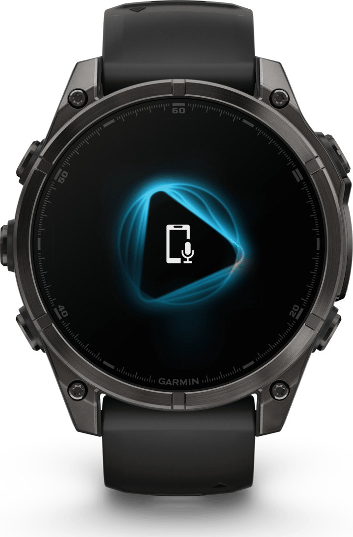 Garmin Fenix 8 Amoled 47mm, Sapphire Carbon Gray DLC Titanium - Black/Pebble Grey Silicone Strap Garmin