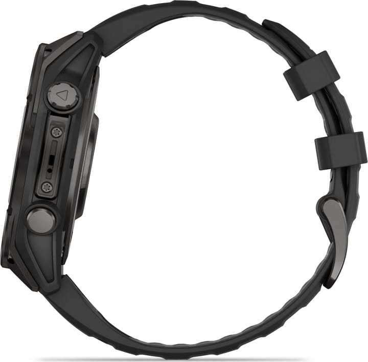 Garmin Fenix 8 Amoled 47mm, Sapphire Carbon Gray DLC Titanium - Black/Pebble Grey Silicone Strap Garmin