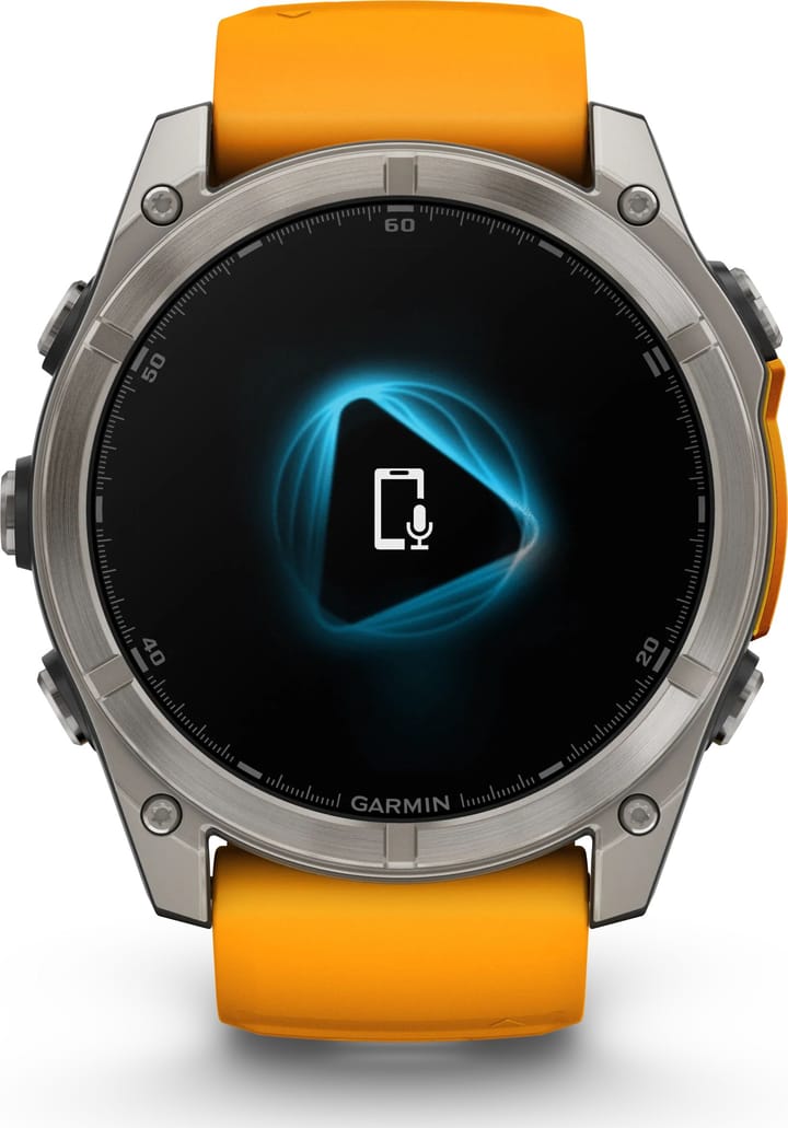 Garmin Fenix 8 Amoled 51mm, Sapphire Titanium - Spark Orange/Graphite Silicone Strap Garmin