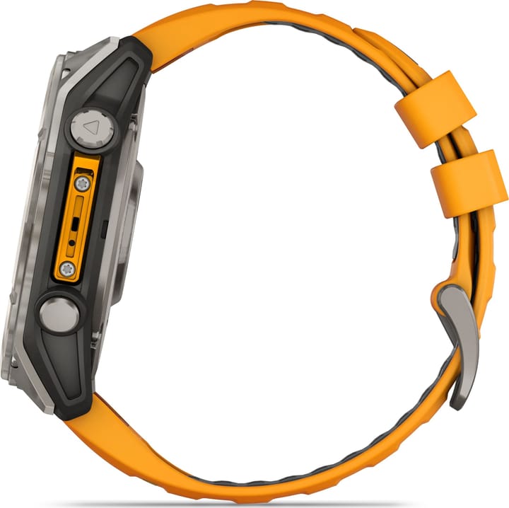 Garmin Fenix 8 Amoled 51mm, Sapphire Titanium - Spark Orange/Graphite Silicone Strap Garmin