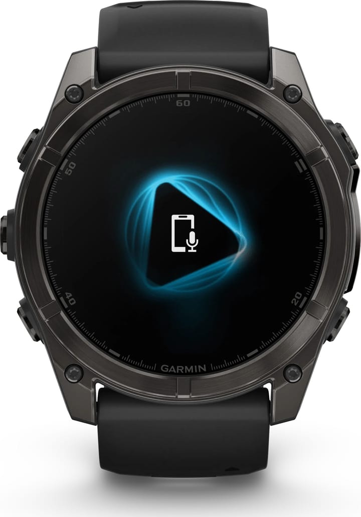 Garmin Fenix 8 Amoled 51mm, Sapphire Carbon Gray DLC Titanium - Black/Pebble Grey Silicone Strap Garmin