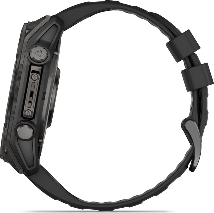 Garmin Fenix 8 Amoled 51mm, Sapphire Carbon Gray DLC Titanium - Black/Pebble Grey Silicone Strap Garmin