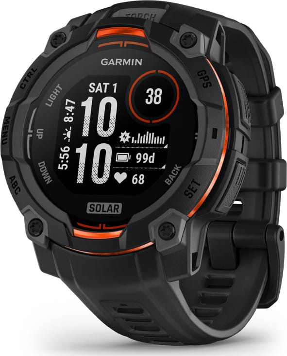 Garmin Instinct 3 Solar, 45mm Black Bezel With Black Band Garmin