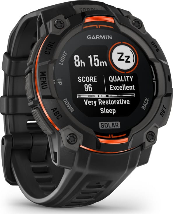 Garmin Instinct 3 Solar, 45mm Black Bezel With Black Band