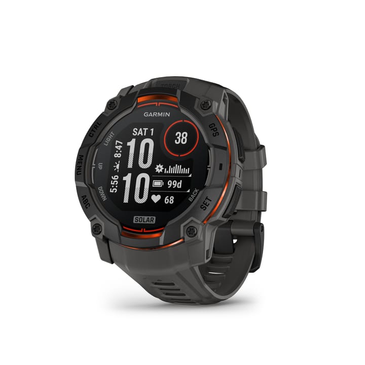 Garmin Instinct 3 Solar, 50mm Black Bezel With Charcoal Band Garmin