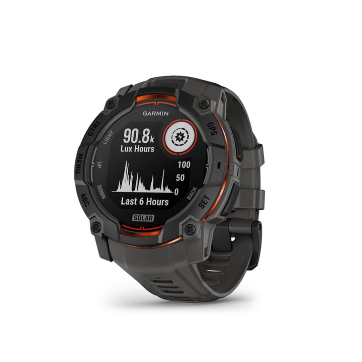 Garmin Instinct 3 Solar, 50mm Black Bezel With Charcoal Band Garmin