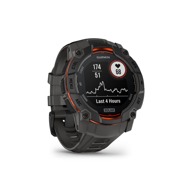 Garmin Instinct 3 Solar, 50mm Black Bezel With Charcoal Band Garmin