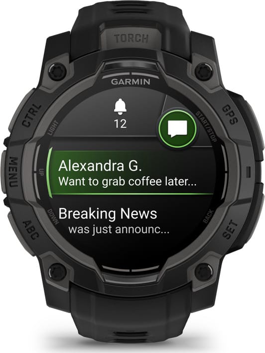 Garmin Instinct 3 AMOLED, 45mm Black Bezel With Black Band Garmin