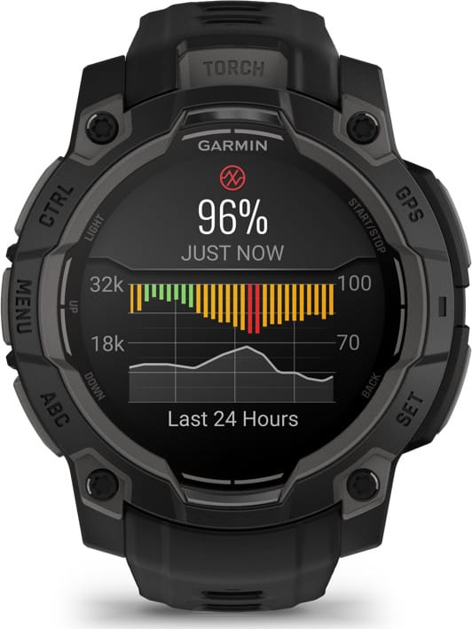 Garmin Instinct 3 AMOLED, 45mm Black Bezel With Black Band