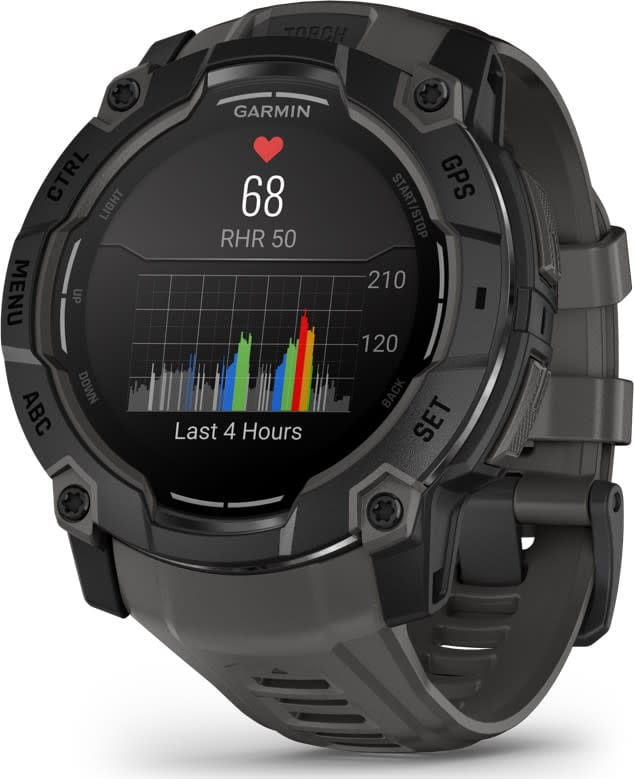 Garmin Instinct 3 AMOLED, 50mm Black Bezel With Charcoal Band Garmin