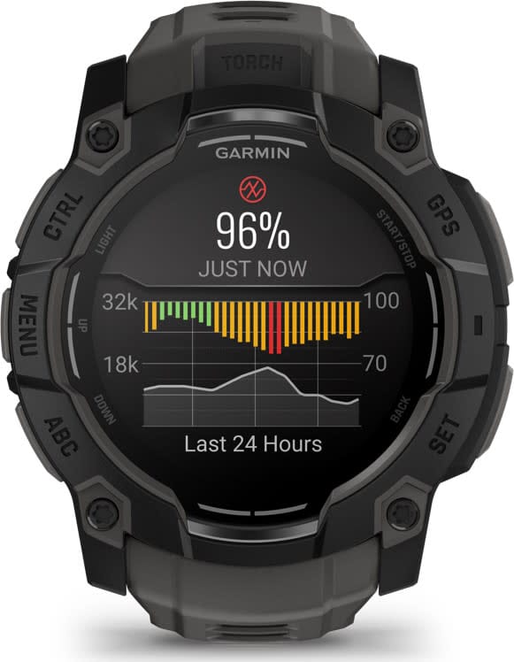 Garmin Instinct 3 AMOLED, 50mm Black Bezel With Charcoal Band Garmin