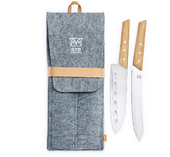 Øyo Duo Hiking Knife Set Grey/Brown Øyo