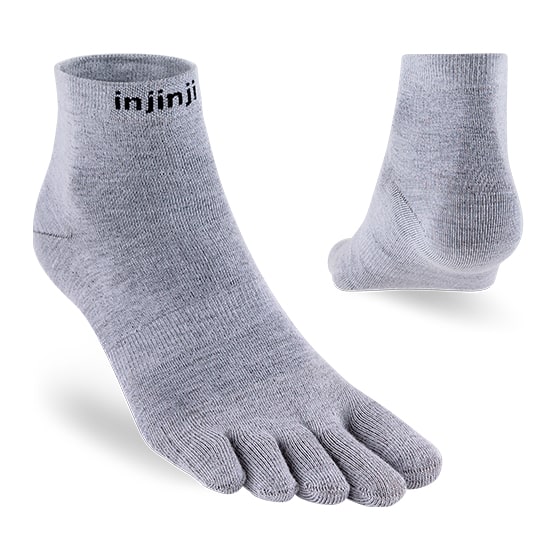 Injinji Men’s Liner Mini-Crew Heather Gray