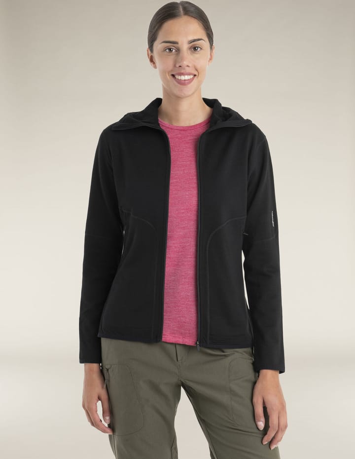 Icebreaker Women's Merino 560 Realfleece Elemental II Longsleeve Zip Black Icebreaker