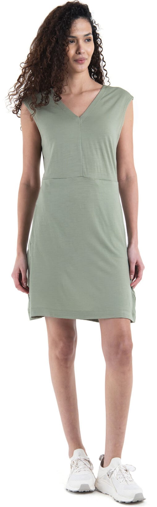 Icebreaker Women's Merino 200 Granary Sleeveless V-Neck Dress Lichen Icebreaker