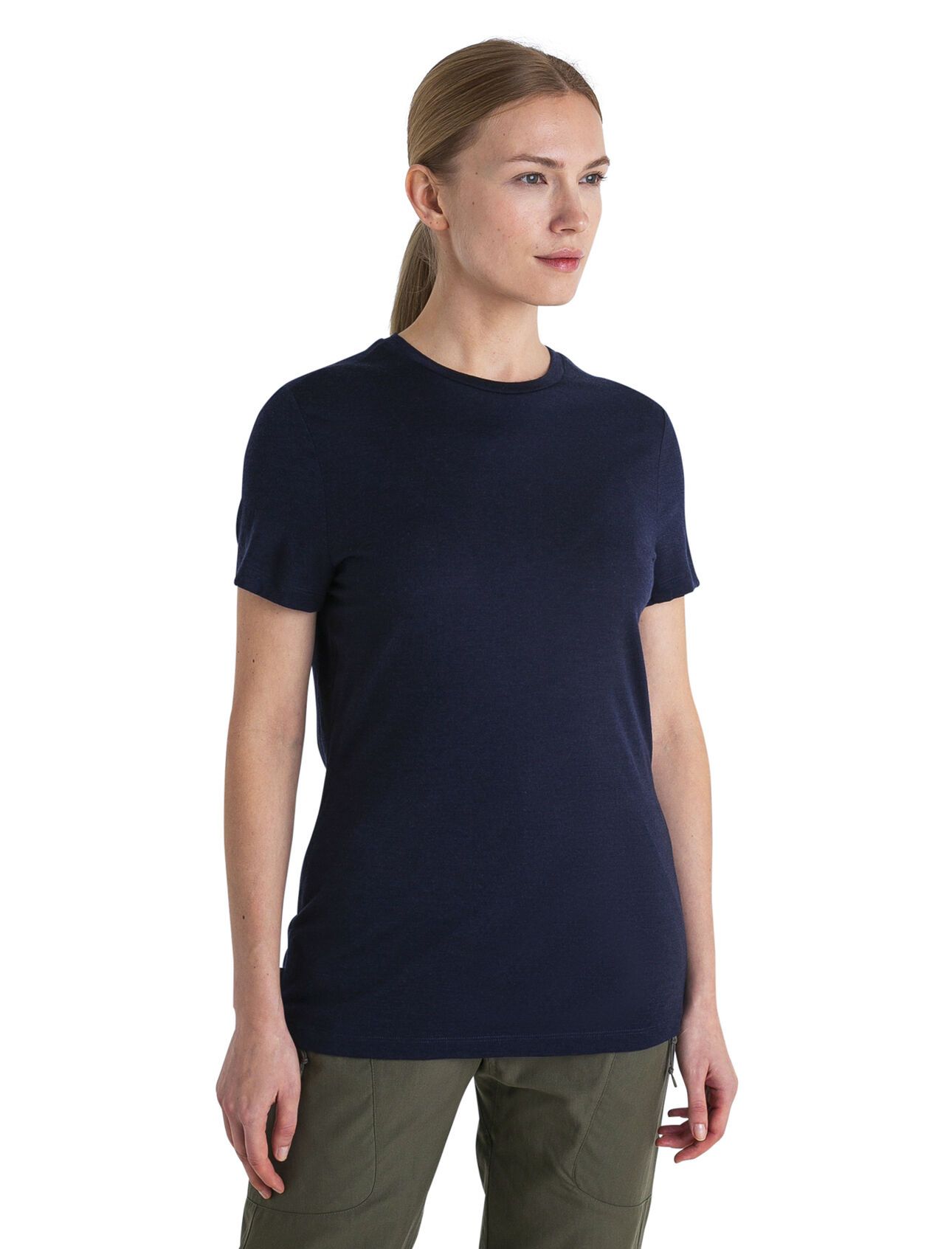 Icebreaker Women's Merino 150 Tech Lite III Short Sleeve Tee Midnight Navy