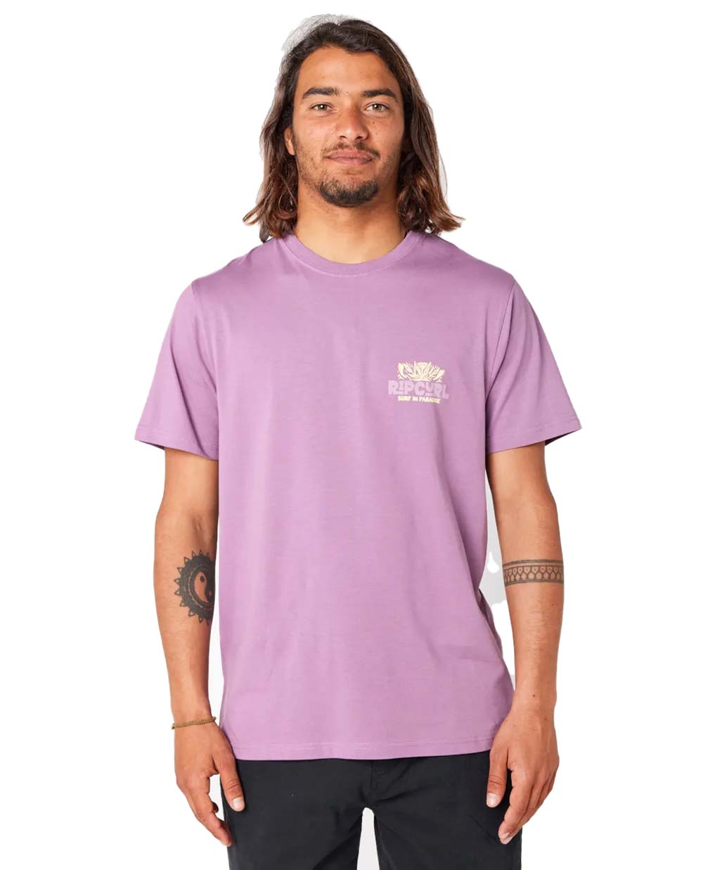 Rip Curl Men’s Surf Paradise F&B Short Sleeve Tee Dusty Purple