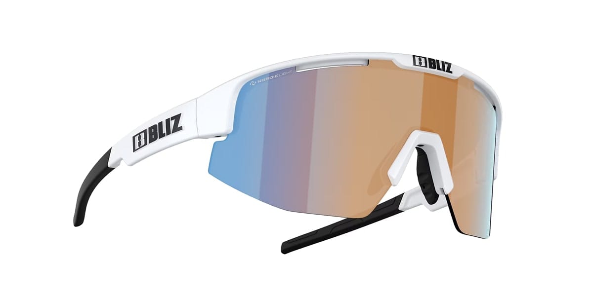 Bliz Matrix Matt White / Nano Optics Nordic Ligh Coral - Orange W Blue Multi