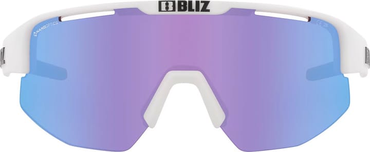 Bliz Matrix Small Matt White / Nano Optics Nordic Light Begonia - Violet W Blue Multi Bliz