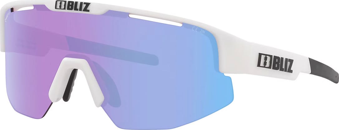 Bliz Matrix Small Matt White / Nano Optics Nordic Light Begonia - Violet W Blue Multi