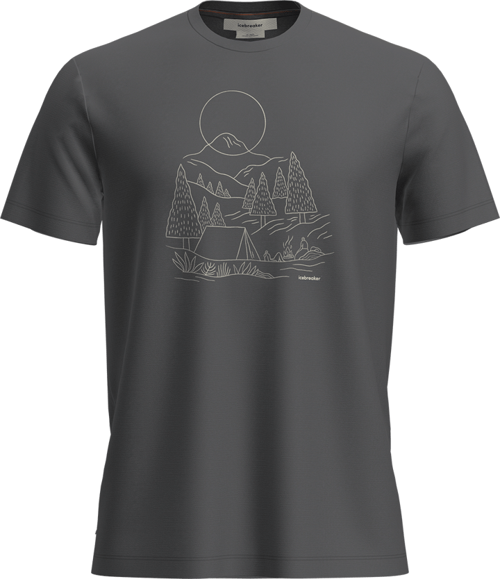 Icebreaker Men Merino 150 Tech Lite Iii Ss Tee Sunset Camp Obsidian Icebreaker