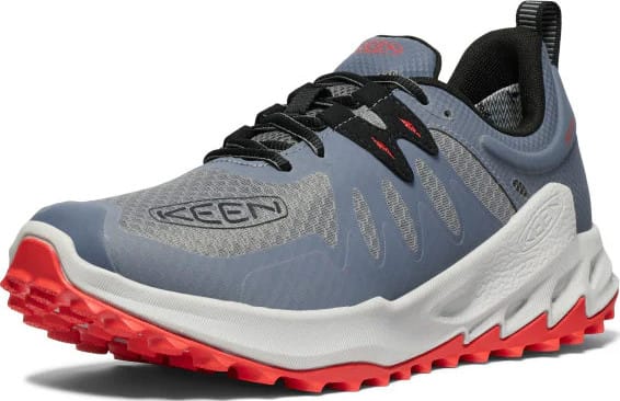 Keen Men's Zionic Waterproof Hiking Shoe Steel Grey/Poppy Red Keen