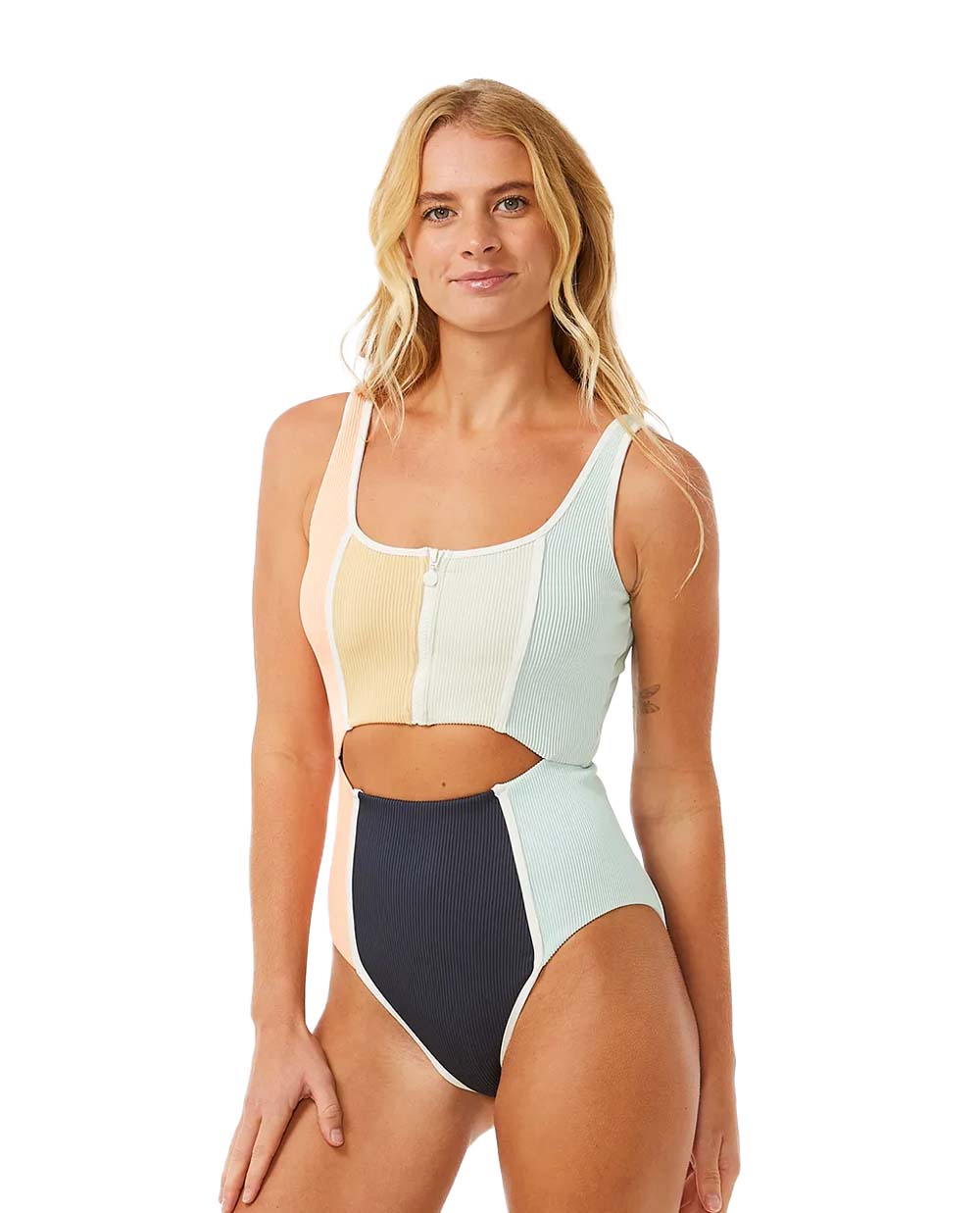 Rip Curl Women’s Block Party Splice Good Coverage One Piece Multico