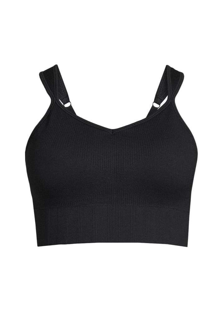 Casall Seamless Rib Padded Sports Bra Black Casall