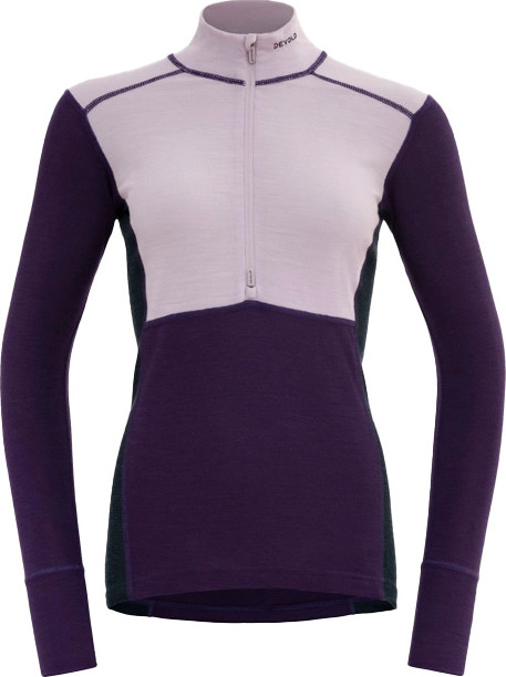 Devold Women’s Lauparen Merino 190 Zip Neck Orchid/lilac/ink