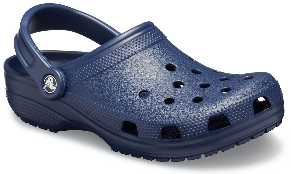 transparent blue crocs