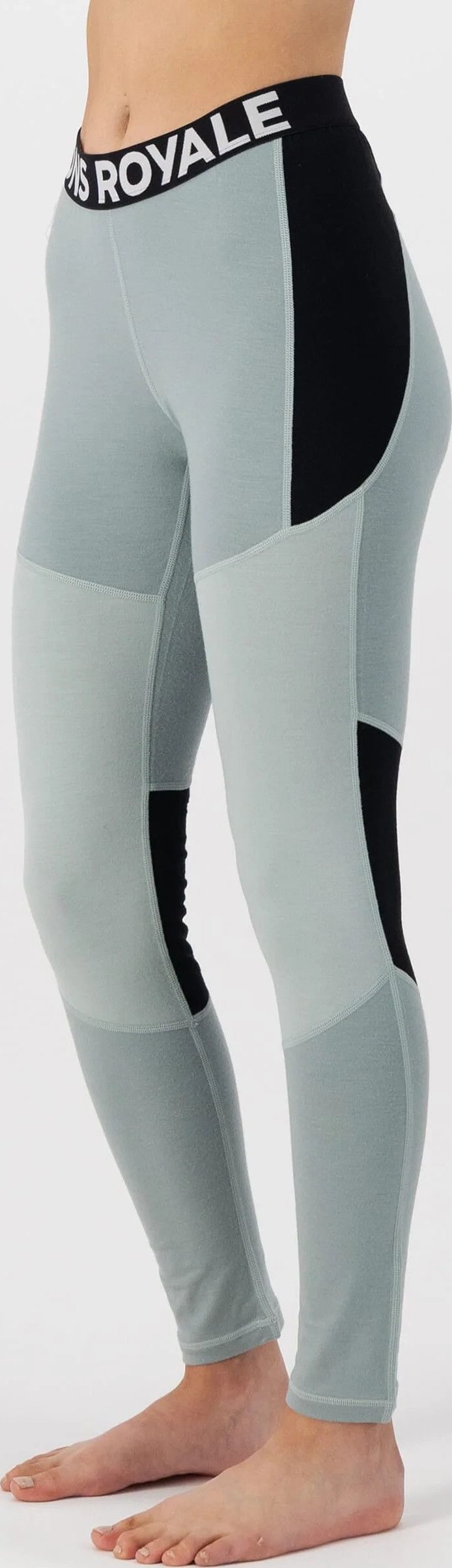 Mons Royale Women's Olympus Legging Glacier/dew/black Logo Mons Royale