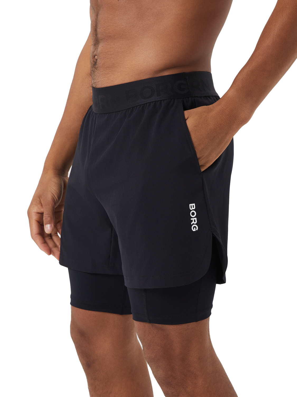 Björn Borg Men’s Borg 2 In 1 Shorts Black Beauty