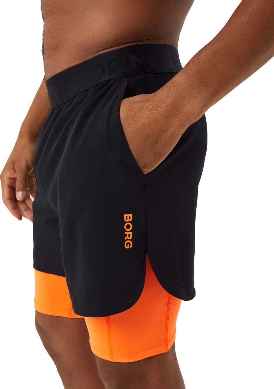 Björn Borg Men’s Borg 2 In 1 Shorts Orange