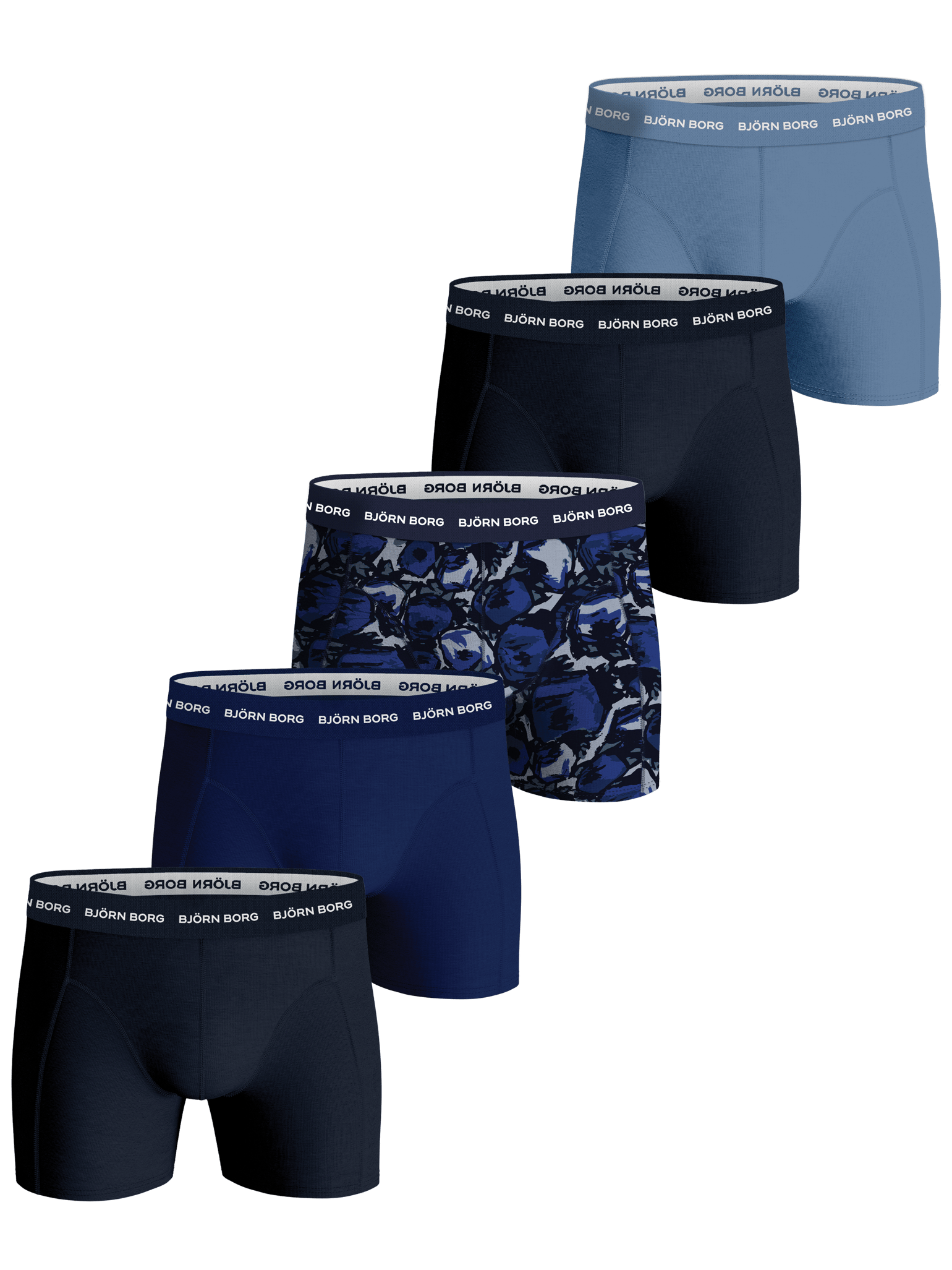 Björn Borg Men's Cotton Stretch Boxer 5-pack Multipack 7