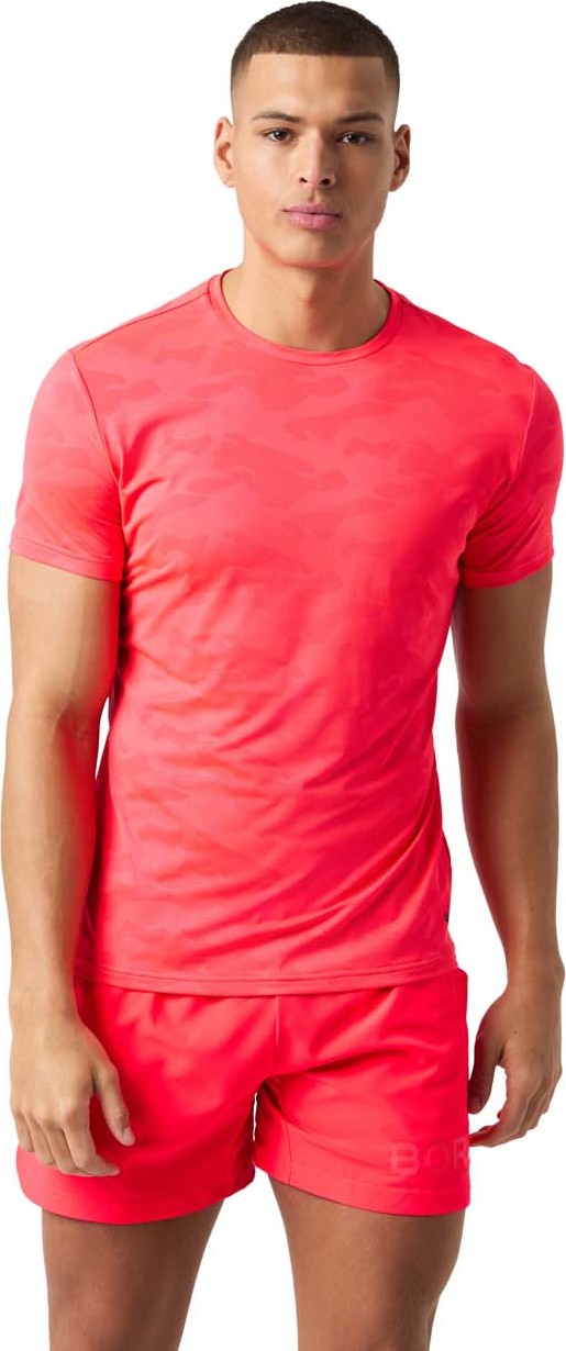 Björn Borg Men's Borg Performance T-Shirt Diva Pink, M