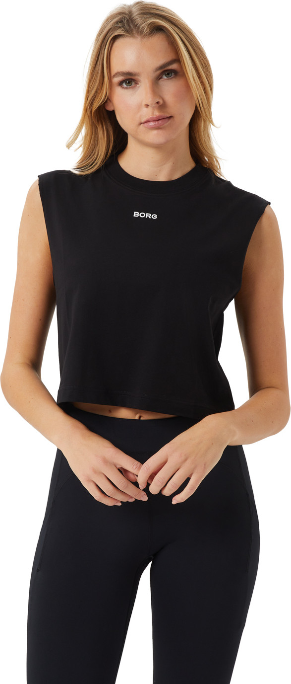 Björn Borg Women’s Borg Cropped Tank Black Beauty