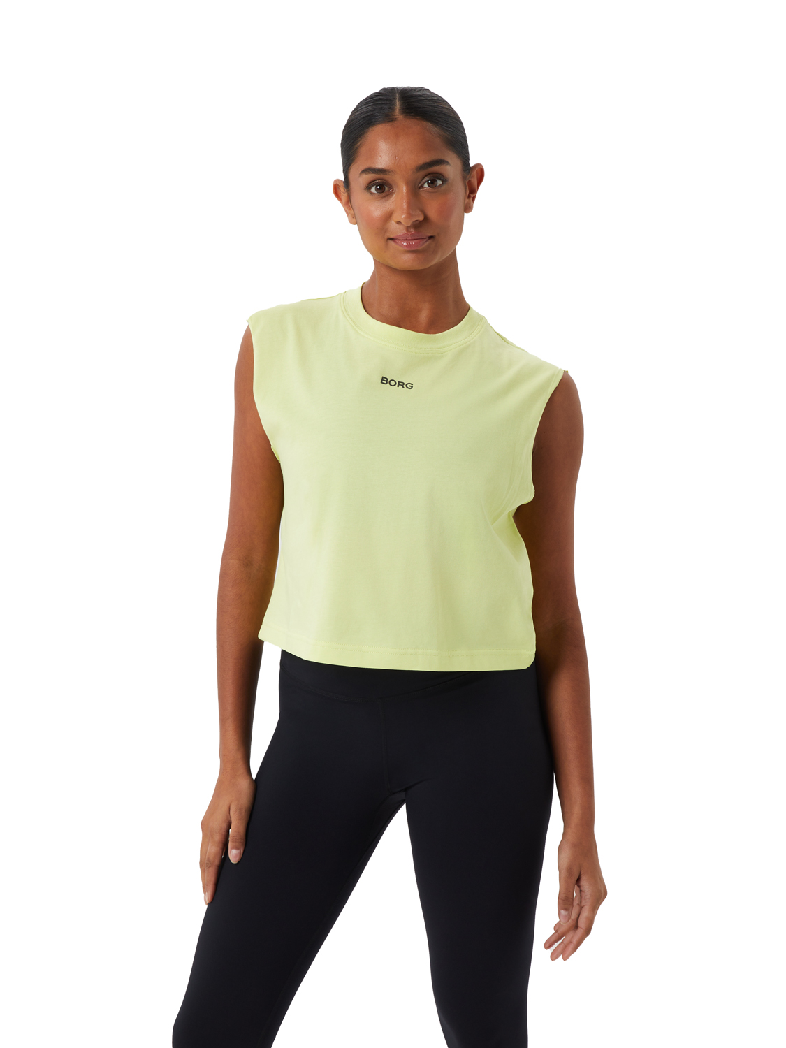 Björn Borg Women’s Borg Cropped Tank Sunny Lime