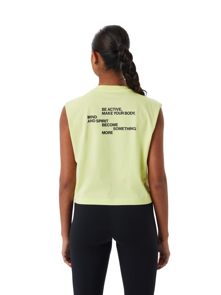 Björn Borg Women's Borg Cropped Tank Sunny Lime Björn Borg