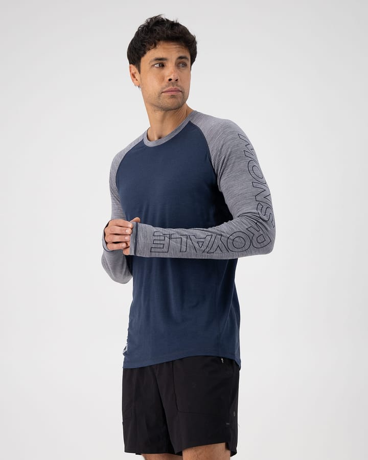 Mons Royale Men's Temple Tech LS Grey Heather/midnight Mons Royale