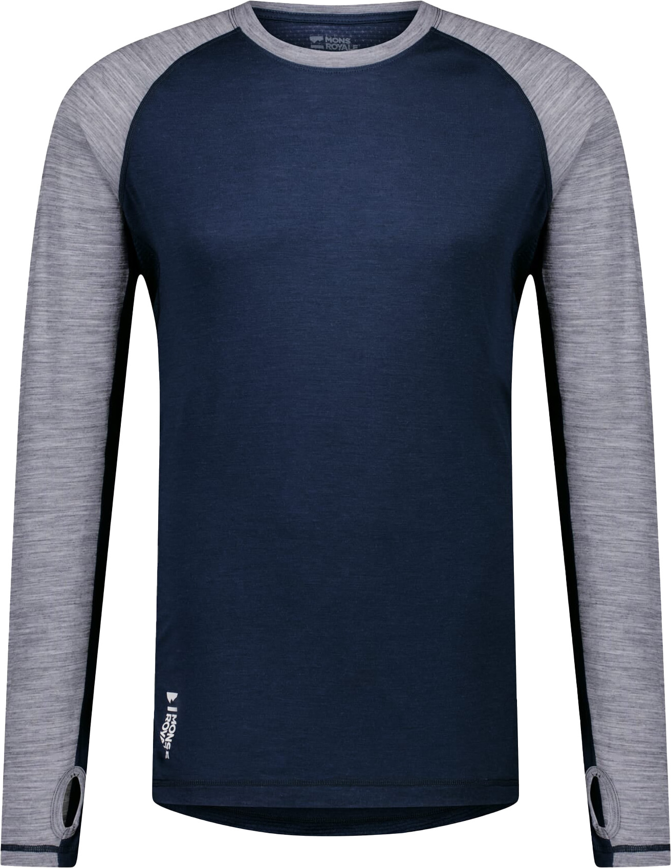 Mons Royale Men’s Temple Tech LS Grey Heather/midnight